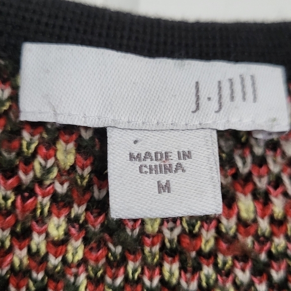 J. Jill Luxurious Multi Scenic Knit Cardigan Duster Sweater - Picture 3 of 14